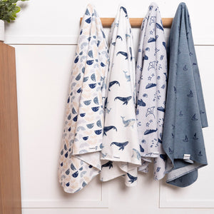 Gerber 4pc Flannel Blankets - Whale