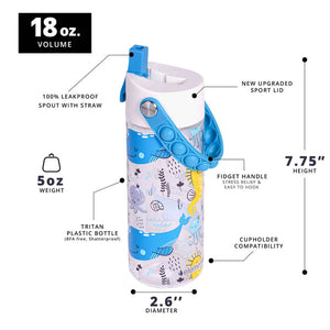 Elemental 530ml Splash Pop Fidget Bottle - Ocean Friends