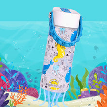 Cargar imagen en el visor de la galería, Elemental 530ml Splash Pop Fidget Bottle - Ocean Friends
