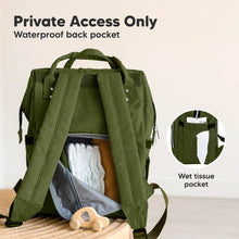 Load image into Gallery viewer, KeaBabies Original Diaper Backpack - Dark Olive
