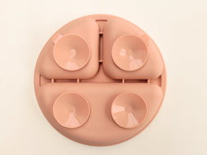 Keababies 1pc Prep Silicone Suction Plate WITH LID - Mellow