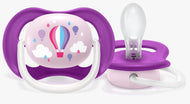 Avent Single Girls Ultra Air Pacifier (6-18M | Purple Air Balloon)