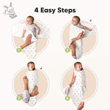 Load image into Gallery viewer, Keababies 1pc Soothe Swaddle Wrap with Knot Hat - Fleur (0-3M)
