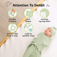 Load image into Gallery viewer, Keababies 1pc Soothe Swaddle Wrap with Knot Hat - Fleur (0-3M)
