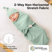 Load image into Gallery viewer, Keababies 1pc Soothe Swaddle Wrap with Knot Hat - Sage (0-3M)
