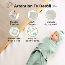 Load image into Gallery viewer, Keababies 1pc Soothe Swaddle Wrap with Knot Hat - Sage (0-3M)
