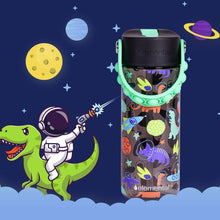 Afbeelding in Gallery-weergave laden, Elemental 530ml Splash Pop Fidget Bottle - Space Dinosaurs
