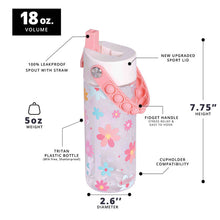 Afbeelding in Gallery-weergave laden, Elemental 530ml Splash Pop Fidget Bottle - Clear Spring Blossom
