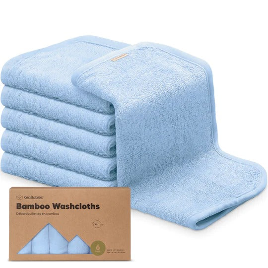Keababies - Deluxe Baby Washcloths (Bravo Blue)