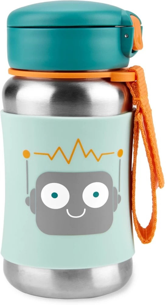Spark Style Stainless Steel Straw Bottle - Robot