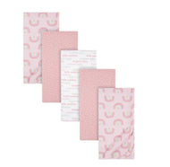 Gerber 5pc Receiving Blankets - Pink Rainbow Print