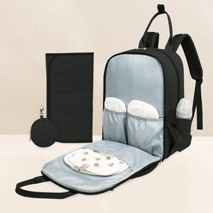 KeaBabies Rove Diaper Backpack - Trendy Black