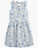 Carter's Kid Girl Ivory Blue Bunny Dress