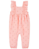 Carter's 1pc Baby Girl Coral Jumpsuit