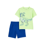 Carter's 2pc Toddler Boy Dino Tee and Blue Shorts Set