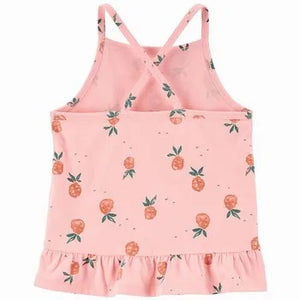 OshKosh Toddler Girl Pineapple Print Ruffle Criss-Cross Tank Top