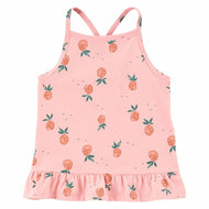 OshKosh Toddler Girl Pineapple Print Ruffle Criss-Cross Tank Top