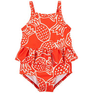 Carter's 1pc Baby Girl Orange Pineapple Swimsuit