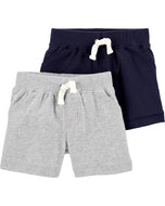 Carter's 2pc Baby Boy Grey/ Navy Shorts Set