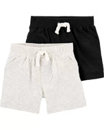 Carter's 2pc Baby Boy Grey/ Black Shorts Set