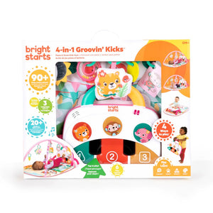 Brights Starts - 4-in-1 Groovin’ Kicks™ Piano & Drum Kick Gym - Floral Fiesta