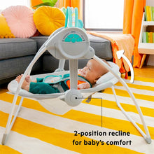 Cargar imagen en el visor de la galería, Bright Starts Whimsical Wild Compact Portable Automatic Baby Swing with Music
