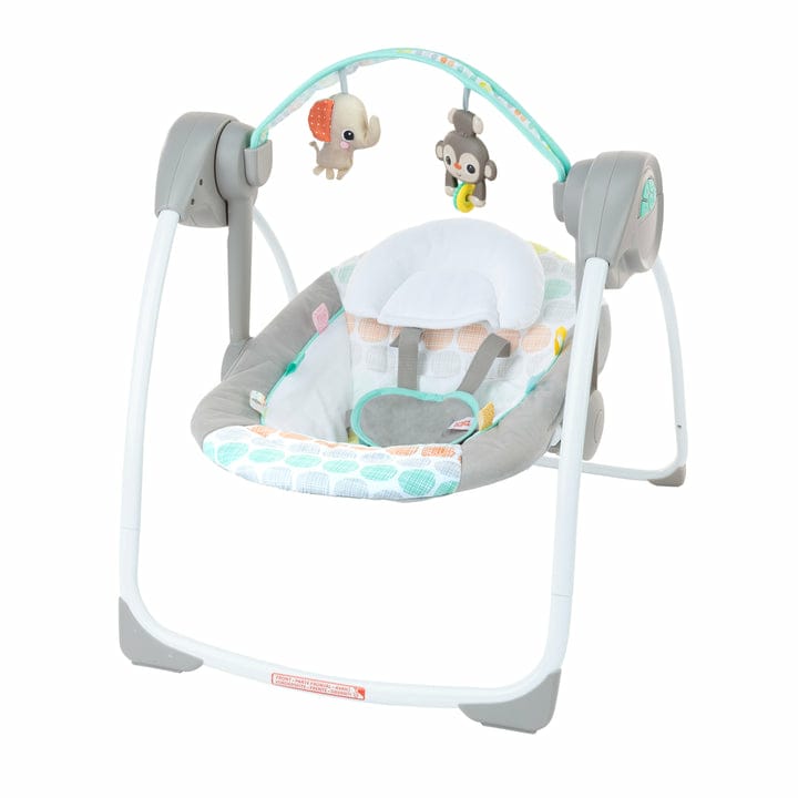 Bright Starts Whimsical Wild Compact Portable Automatic Baby Swing with Music