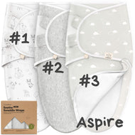 Keababies 1pc Soothe Zippy Swaddle Wraps - Aspire (0-3M)