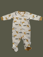 Gerber Baby Boy Animals Zip-Up Footie Coverall Sleepwear