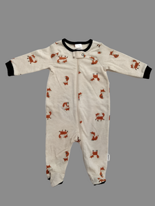 Gerber Baby Boy Fox Zip-Up Footie Coverall Sleepwear