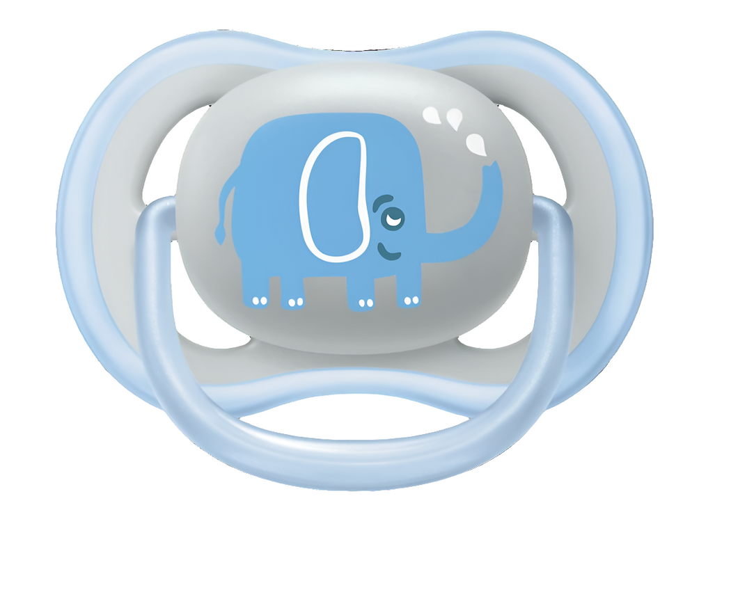 Avent Single Boys Ultra Air Pacifier (6-18M | Blue Elephant)