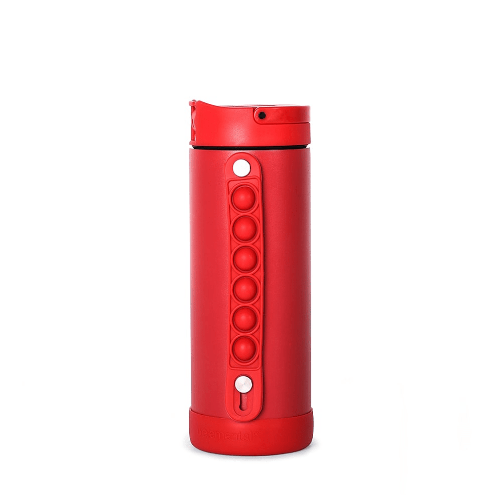 Elemental Iconic Pop Fidget 414ml Bottle with Sport cap - Red