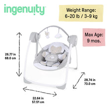 Load image into Gallery viewer, Ingenuity - Comfort 2 Go Portable Swing - Cuddle Lamb
