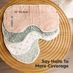 Keababies 1pc Hallo Burp Cloths (Fleur)