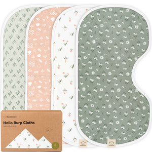 Keababies 1pc Hallo Burp Cloths (Fleur)