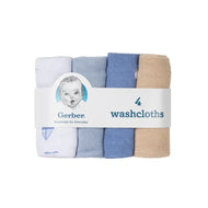 Gerber 4pk Washcloths - Blue