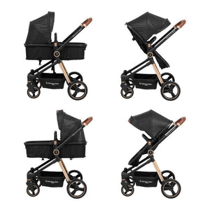 Premium Baby Aston Stroller - Rose Gold Black