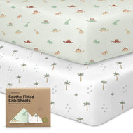 Keababies 2pk Soothe Fitted Crib Sheets - Roarsome