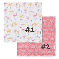 Gerber 1pk Swaddle Blanket - Pink Flamingo