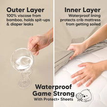 Cargar imagen en el visor de la galería, Keababies 2pk Isla [Protect+] Waterproof Crib Sheets - Ecru
