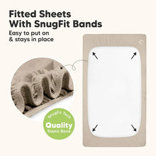 Cargar imagen en el visor de la galería, Keababies 2pk Isla [Protect+] Waterproof Crib Sheets - Ecru
