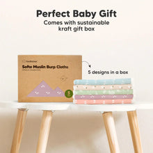 Load image into Gallery viewer, Keababies 5pk Softe Muslin Baby Burp Cloth (Blooms)
