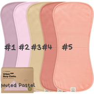Keababies 1pc Urban Quinn Burp Cloths- (Muted Pastel)