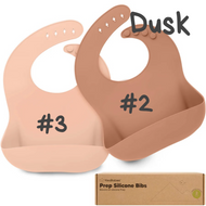 Keababies 1pc Silicone Bib - Dusk