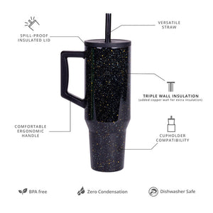 Elemental Commuter Tumbler 1180ml - Black Speckle