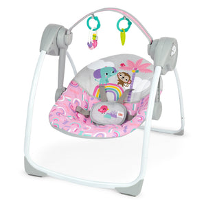 Bright Starts Pink Paradise Portable Swing