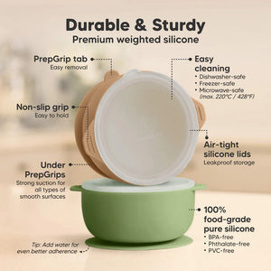 Keababies 1pc Prep Silicone Suction Bowl (Desert)
