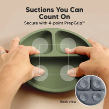 Load image into Gallery viewer, Keababies 1pc Prep Silicone Suction Plate WITH LID - Slate
