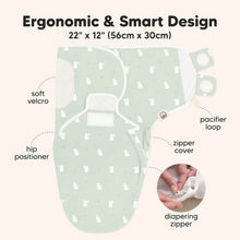 Cargar imagen en el visor de la galería, Keababies 1pc Soothe Zippy Swaddle Wraps - Bunnies (0-3M)
