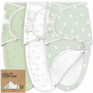 Keababies 1pc Soothe Zippy Swaddle Wraps - Bunnies (0-3M)